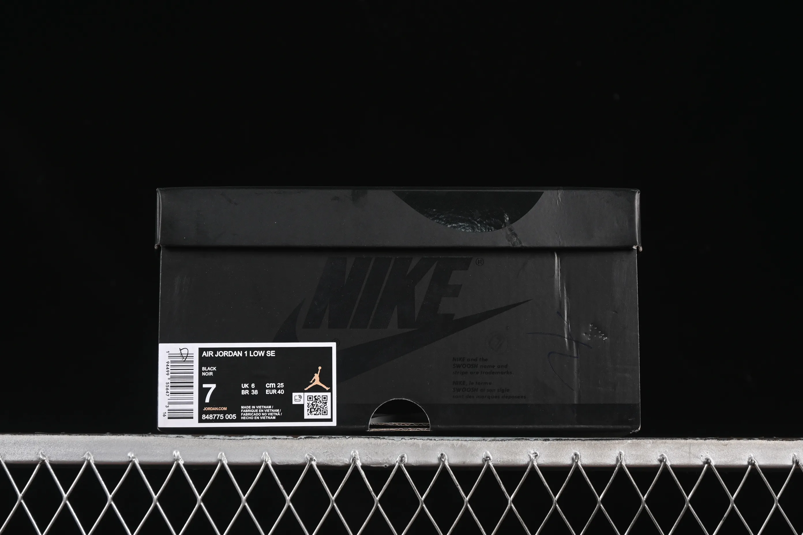 All categories Air Jordan Jordan series basketball shoes Air Jordan 1 Low Air Jordan 1 Low "Black Sail" AJ1 Joe 1 solid color low-top retro culture basketball shoes 848775-005